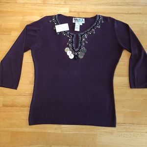 NWT embellished Joseph A Blouse